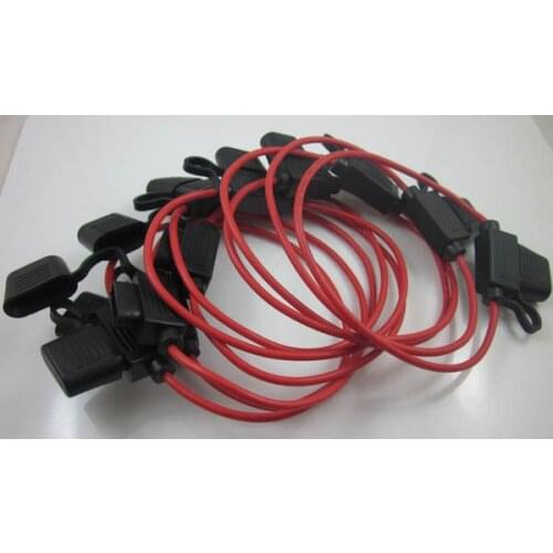 10pcs Inline Blade Middle Fuse Holder Box for Car Boat Truck Auto with 16 AWG cable