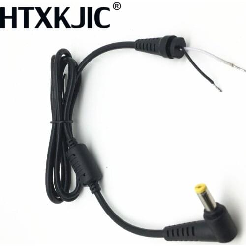 10pcs DC Power Cable 5.5x1.7mm 5.5*1.7 Male Plug Cord Straight Tip Connector Laptop Cable For Acer 100CM