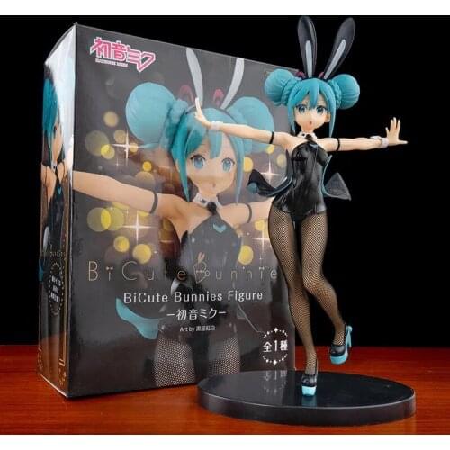 2021 New Pattern Furyu Japaense Anime Figure Miku BiCute Bunnies Ver. Action Large Figure 31cm Colletible Model Toys For Boys