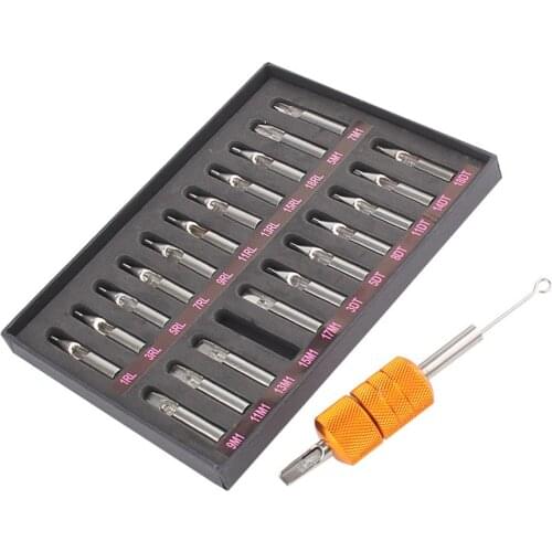 22 Models 304 Stainless Steel Needle Nozzle Sterilized Tattoo Needle Nozzle Set RL DT M1