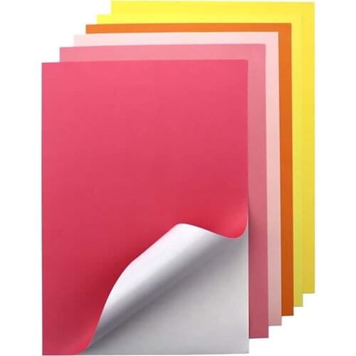 30PC per bag of Color Shades Self Adhesive Cardstock Paper Card A4 250gsm Paper DIY Scrapbooking paper pack craft Background pad