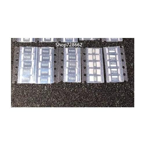 50pcs 2512 Chip Resistor SMD Resistance 1W 0.01R/0.02R/0.05R/0.1R/0.22R/1R/10K/100K 1% 6.4*3.2mm