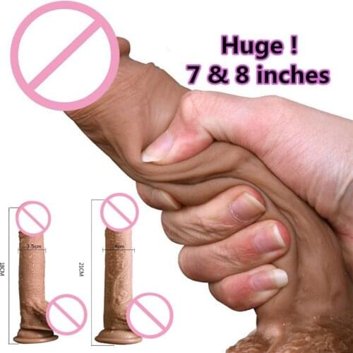 7/8 Inch Strapon Dildo Huge Large Realistic Dildos Thick Silicone Penis with Suction Cup Erotic G Point Adult Sex Toys For Women