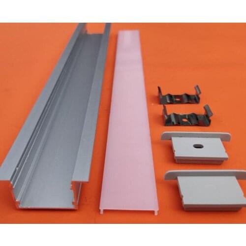 Free Shipping 70M/Lot 2M/PC LED Aluminum Profile for 5050 5630 LED Strip,Milky/Transparent Cover for Aluminum Channel