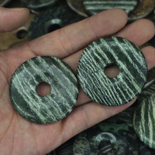 50mm donut shape natural zebra jaspers stone beads natural GEM beads DIY loose beads for jewelry making wholesale