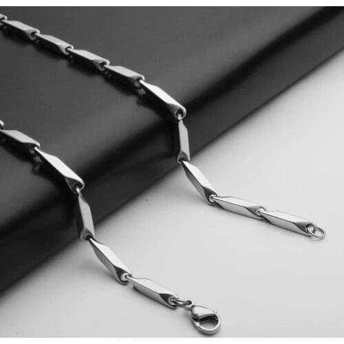 Stainless Steel Chain Men 316 Titanium Necklace Lobster Clasp Collier Homme Hombre Ketting Mannen Long Chain Diy Jewlery Making