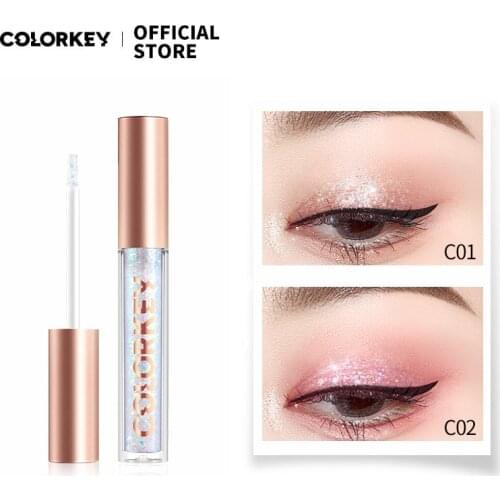 COLORKEY Shimmer Liquid Eye Shadow Pigment Glow Diamond Glitter Eyeshadow Makeup Highlighter Make Up Brighten Beauty Cosmetic