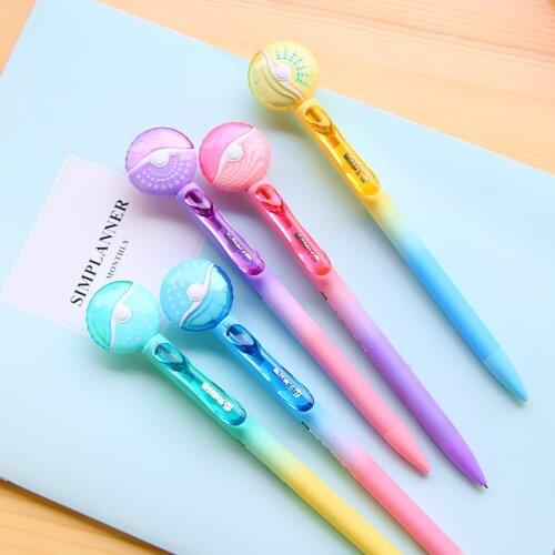 2pcs Creative UFO Gradual Color Change Mechanical Press Pencil With Eraser School Office Supply Stationery Writing Drawing