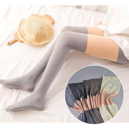 2021 spring Sexy Women thick Pantyhose Over Knee Tights Sexy Pantyhose Patchwork Stocking Autumn thigh High Stocking Pantyhose