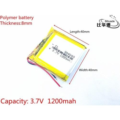 3.7V,1200mAH,804040 PLIB ( polymer lithium ion battery ) Li-ion battery for tablet pc,GPS,mp3,mp4,cell phone,speaker