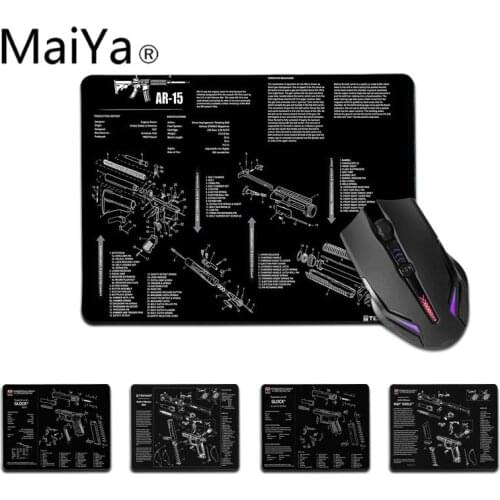 Maiya Top Quality TEKMAT AR15 GLOCK G4 Laptop Gaming Mice Mousepad Top Selling Wholesale Gaming Pad mouse