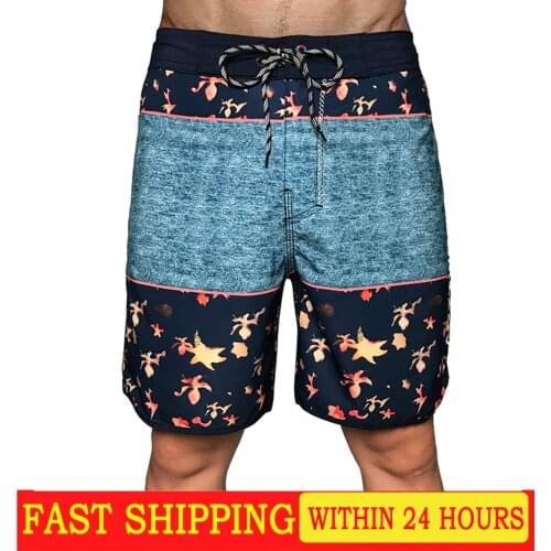 Mens board shorts surfing swimsuit beach high stretch surf shorts running sports shorts mens swimsuit swimming trunks cycling