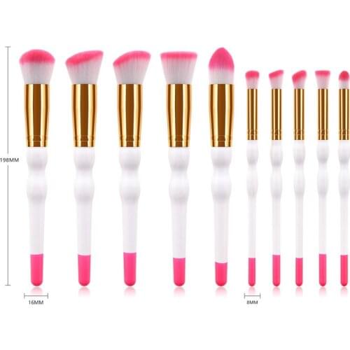 10Pcs Makeup Brushes Set Professional Wooden Handle Blush Eye Shadow Foundation Brush Makeup Tools