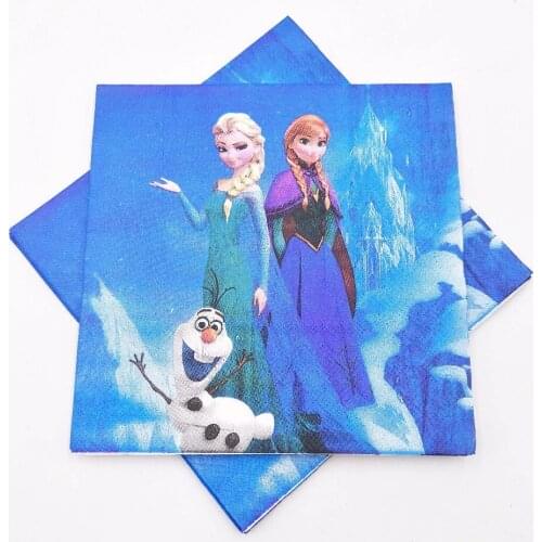 20pcs/set Elsa and Anna Cartoon Theme Party Kids Happy Birthday Decoration Party Supplies Theme Party Favors Set