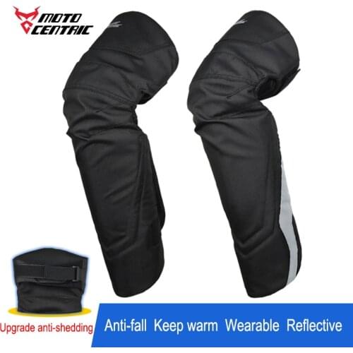 Black Anti-fall Motorcycle Knee & Leg Pad Protector Winter Warm Moto Racing Riding CE Protection kneepads MTB Skating Knee Brace