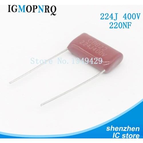 New 10PCS/Lot 400MF 224 220NF 0.22UF CBB capacitor CBB Capacitor 224 400V Pitch 10mm