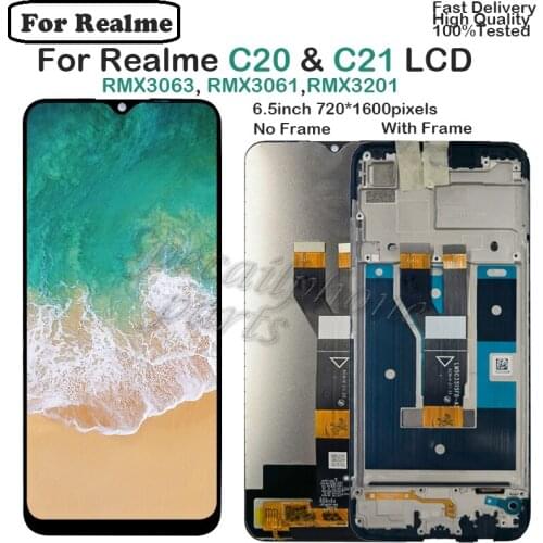 Original 6.5" For OPPO Realme C20 C21 LCD Display Touch Panel Screen Digitizer sensor RMX3201 RMX3063 RMX3061 Pantalla