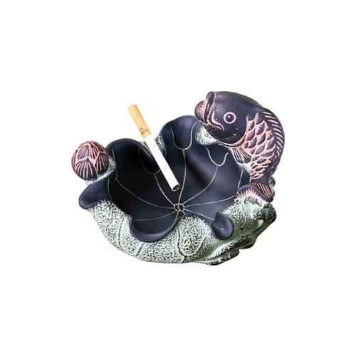 Fish pattern ashtray to send leadership colleagues friends high-end gifts mens office crafts small ornaments