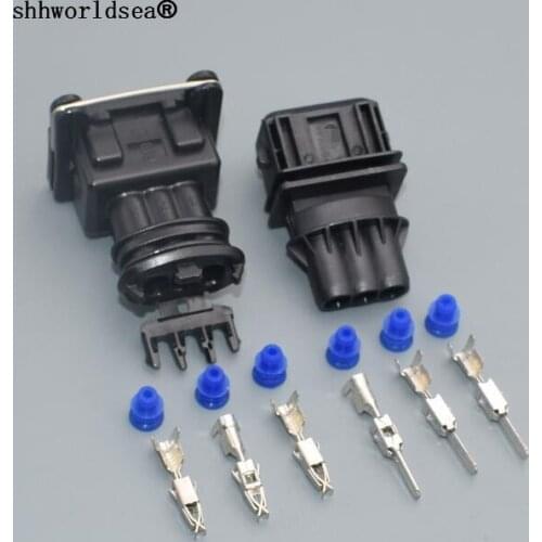 Shhworldsea 1/2/5/10/100set 3 Pin 3.5mm female fuel spray plug/oil nozzle plug/Throttle for Bosch plug