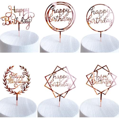 6pc Cake Topper Toppers on the Cake Decorating Tools Happy Birthday Decoration Bachelorette Party Girl Communion For Baking Home