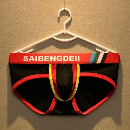 Mens panties Mens triangle pants cotton sexy slim underwear personality trend youth shorts head