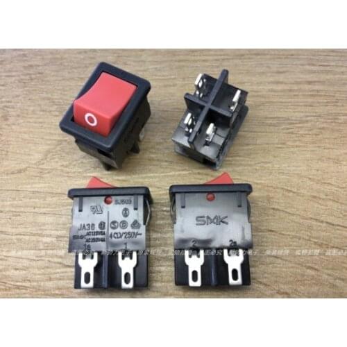 Japan SMK JA36 2 gear ship switch rocker switch 4 feet 4 pin red button double switch panel switch AC125V5A AC250V4A