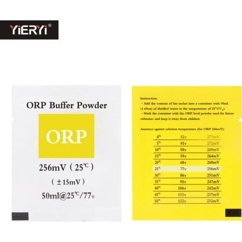 Yieryi 10/30/50 Pcs ORP calibration powder buffer powder ORP tester calibration powder 256mv calibration solution