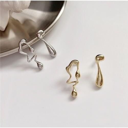 Metal Geometry Asymmetry Of Personality Music Notation Stud Earrings Female Accessories