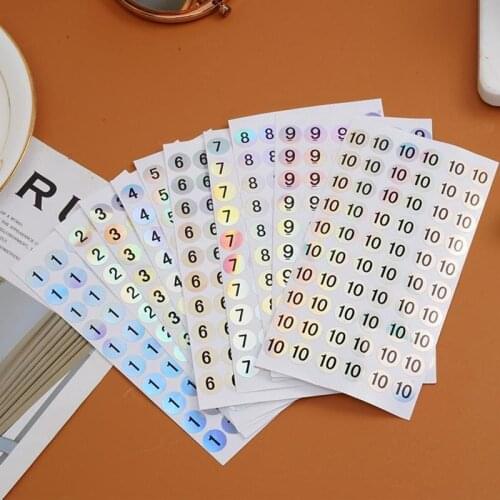 1/3/4/5pcs 1-500 Number Sticker Label Marking Numbering Digital Label Manicure Tools Nail Polish Color Gel Varnish Tags
