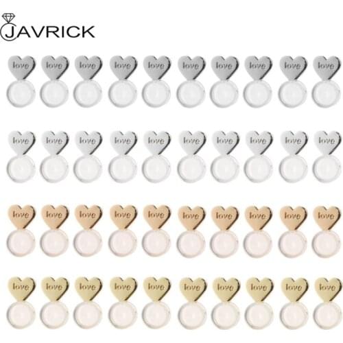 10Pcs Heart Love Magic Earring Lifters Earring Lifts Backs Adjustable Hypoallergenic Earring Nuts Ear Lobe Support
