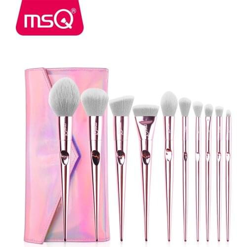 MSQ 10pcs Makeup Brushes Set Blusher Foundation Eyeshadow Make Up Brushes Kit Professional pincel maquiagem Travel Make Up Tool