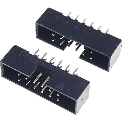 1000 Pcs Box Header 12 Pin 2x6P 2.0mm Pitch Male Shrouded PCB straight IDC Socket dual rows space 2.0 Through hole DIP