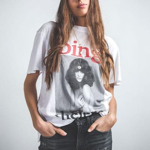 2021 Summer European and American Street Style Beauty Short-sleeved Cotton T-shirt