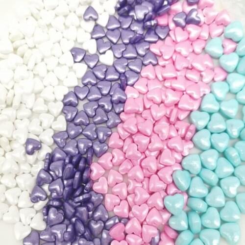 35g Edible Heart Shape Red Pearl Sugar Fondant DIY 8mm Cake Baking Sprinkles Pink Love Wedding Cake Decoration Free Shipping