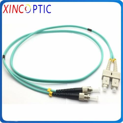 5Pcs ST-SC Duplex OM3 Fiber Patch Cord,OM3 ST-SC UPC Multimode Duplex 2.0mm or 3.0MM 1M 2M 3M 5M 7M 10M Fiber Optic Patch Cord