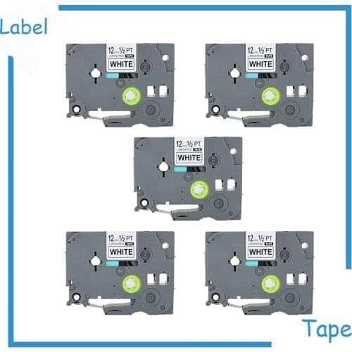 50pcs/lot TZE231 TZe Laminated Label Tape Compatible for Brother P-Touch Printer Black on White (12mm*8m) for Hot Sales