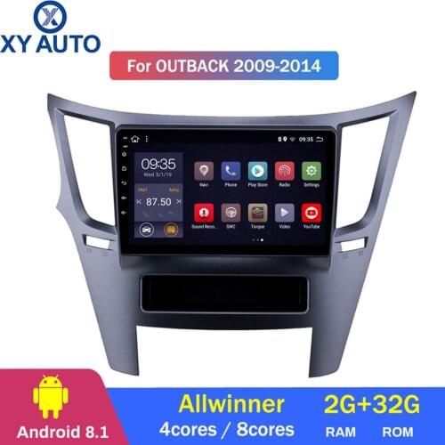 9 inch 2.5D IPS HD multi-touch screen Android8.1 2G RAM 32G ROM NAVI For Subaru Legacy Outback 2009-2014 with Bluetooth USB SWC