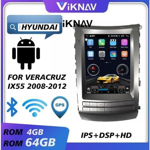 Car gps navigation multimedia player for hyundai veracruz ix55 2008-2012 android radio car audio head unit autoradio 10.4 inch