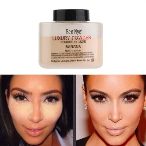 Banana Powder Smooth Loose Oil control Face Powder Makeup Concealer Mineral Finish Powder Transparent Foundation Korea Cosmetics