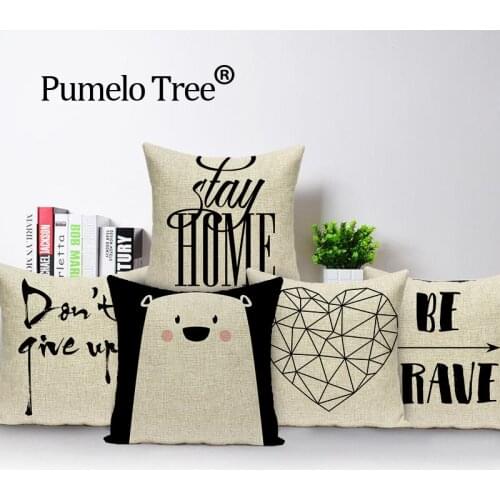 Letter cushion cover black white lash decor cushions Custom pillow cover outdoor cushions Dropshipping throw pillows