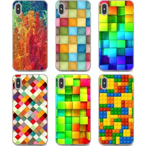 For Xiaomi poco X3 nfc F2 Pro M3 Mi 5X 6X Max Mix 1 2 2S 3 Mi5 Mi6 Mi3 Mi4 Case blocks-rainbow-3d-graphics-cubes-Pattern