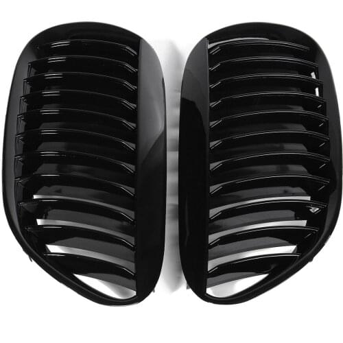 1 Pair Gloss Black Front Grilles R&L for BMW E63/E64 M6 650Ci 645Ci 2005 2006 2007 2008 2009 2010
