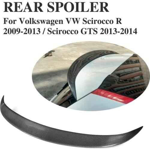 Carbon Fiber Black Rear Roof Spoiler Window Wings for Volkswagen VW Scirocco R 2009-2013 / Scirocco GTS 2013-2014