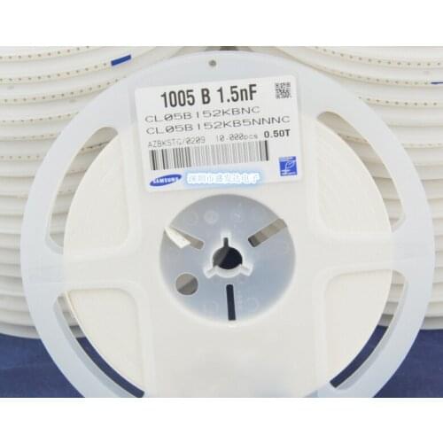 CL05B152KB5NNNC CAP CER 0402 1.5nF 152K ±10% 50V X7R Ceramic Capacitor 10000pcs Ceramic Capacitor
