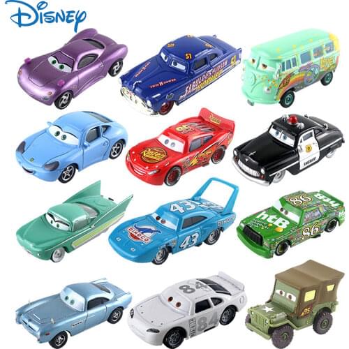 Disney Pixar Cars 2 3 Lightning McQueen Mater Jackson Storm Ramirez 1:55 Diecast Vehicle Metal Alloy Boy Kid Toys Christmas Gift