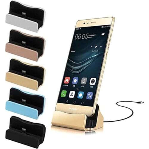 Micro USB & Type C Stand Metal Dock Charger for Huawei P20 P10 P9 lite P Smart plus Honor 7C 7A Pro 5c 5a 7X 9 lite 10 Mate 20 9