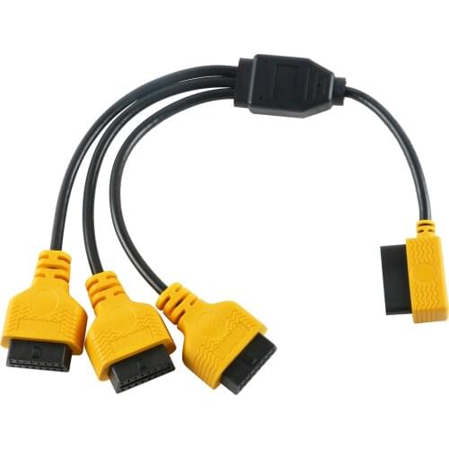 50cm OBD2 Cable 1 to 3 Converter Adapter OBD2 Extension Cable OBD2 splitter Y Cable J1962M to 3-J1962F splitter