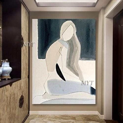 Handmade oil painting beauty girl art wall painting for living room decoration abstract home decoration oil painting