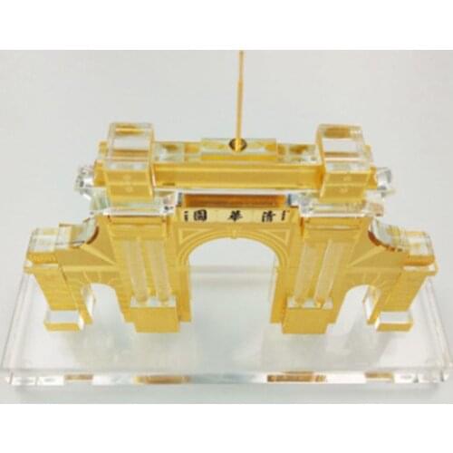 Creative Souvenirs Tsinghua University Gate Crystal Model Souvenir Custom Crafts Decoration