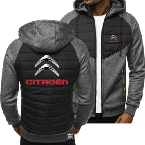 2021new Men for CITROEN Print Spring Autumn Mens Jacket Casual Sweatshirt Long Sleeve Mens zipper Jacket Man Hoody